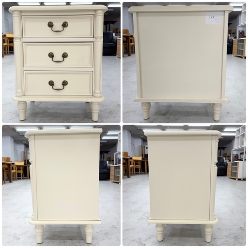 【超美品‼️】LAURA ASHLEY HOME(ローラアシュレイ) クリフトン 50cm幅3段ミニチェスト タンス キャビネット サ