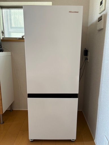 【美品/25年購入】ハイセンス162L 2ドア冷蔵庫ホワイト