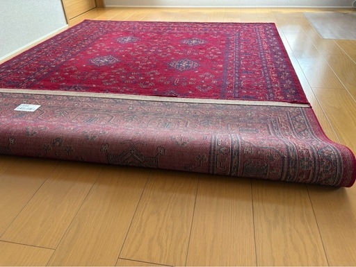 【美品/25年購入】トルコ製 ウィルトンラグ 約160×230cm レッド