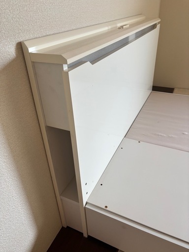 【受け渡し者決定しました】ダブルベッド ニトリ マットあり/マットなし