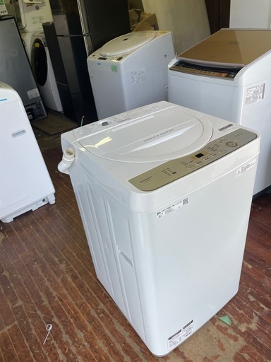 ES-GE5C-W 全自動洗濯機 ホワイト系 [洗濯5.5kg /上開き /乾燥機能無 北九州市内配送無料　保証付き ES-GE5C-W 全自動洗濯機 ホワイト系 [洗濯5.5kg /上開き