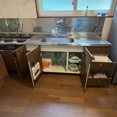 【現物確認対応中】キッチン 水栓 一式 ブラウンの画像