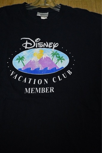 90s Disney Vacation Club MEMBER USA製 Tシャツ ブラック L ヴィンテージ Walt Disney