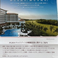 【宿泊優待券2名分】PGMホテルリゾート沖縄の画像