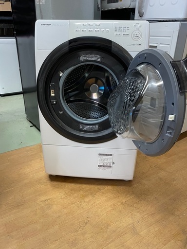 SHARP　シャープ　ES-S7D-WL?? ドラム式洗濯機乾燥　コンパクト　マンション　サイズ　洗濯7kg乾燥3kg 　設置まで対応