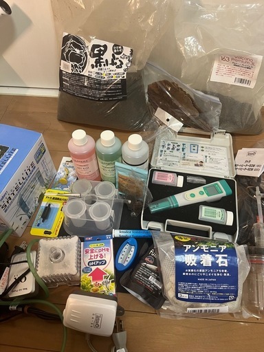 シュリンプ用品+飼育水タンク+水槽一式
