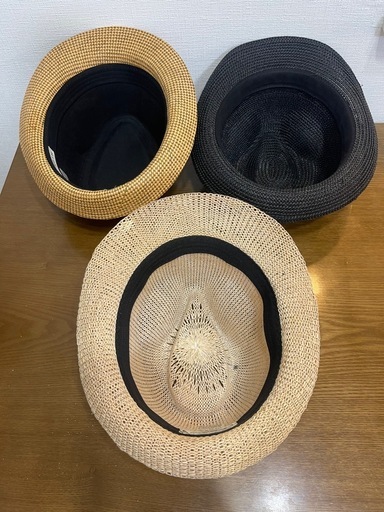 メンズ ハット 3点まとめ売り HIGH LINE Crocodile 中折れハット ペーパーハット 57〜58cm 夏