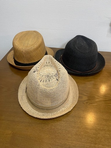 メンズ ハット 3点まとめ売り HIGH LINE Crocodile 中折れハット ペーパーハット 57〜58cm 夏