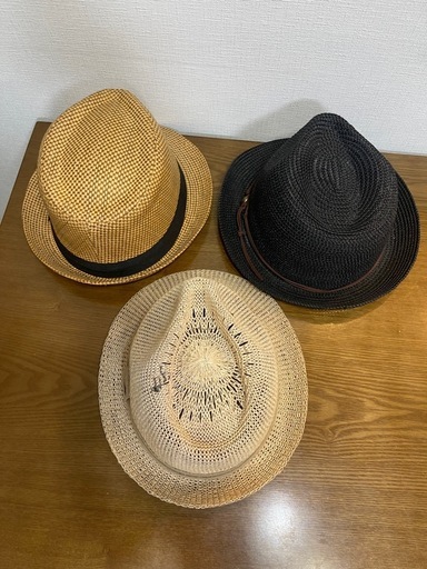 メンズ ハット 3点まとめ売り HIGH LINE Crocodile 中折れハット ペーパーハット 57〜58cm 夏