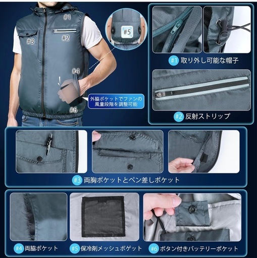 ⭐️新品⭐️空調 作業服 ファンバッテリーセット L 25000mAh 12枚羽根