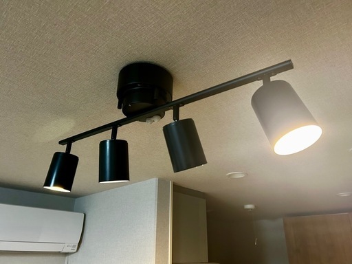 【美品/25年購入】ニトリ 4灯LEDシーリングライト ブラック リモコン・箱付き