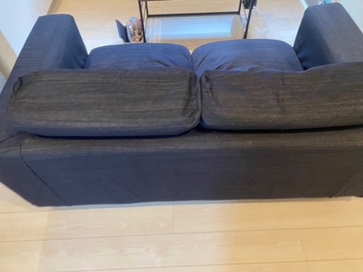 【美品】無印2人掛けソファ デニム 引っ越しのためお譲りします