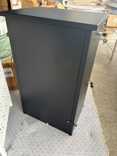 　黒  組立済み 裏に少し傷あり2段式 宅配ボックス 宅配BOX ポスト一体型 大容量防水 盗難防止