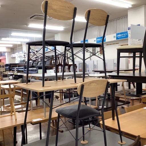 オーヤマ スチールダイニング4点セット STDSET-5【トレファク 川越店】