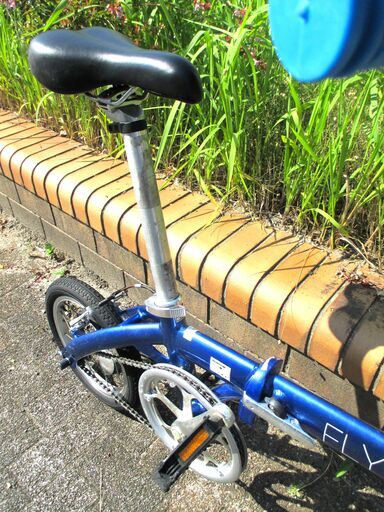 安全整備点検済 中古自転車 FLYWAY LIGHT 折り畳み ミニサイクル 自転車 14インチ ブルー 通勤 通学 近所のお出掛けな
