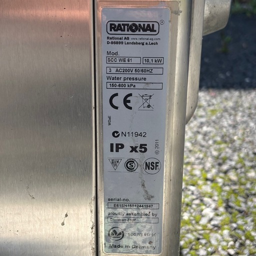 RATIONAL スチームコンベクションオーブン SCC-WE-61 電気式 ラショナル