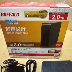 未使用品】BUFFALO 外付けハードディスク 2TB HD-LC2.0U3-BKD 