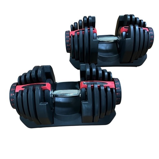 可変式ダンベル 40kg×2個セット 合計80kg 台座付き｜重量17段階調整可能　