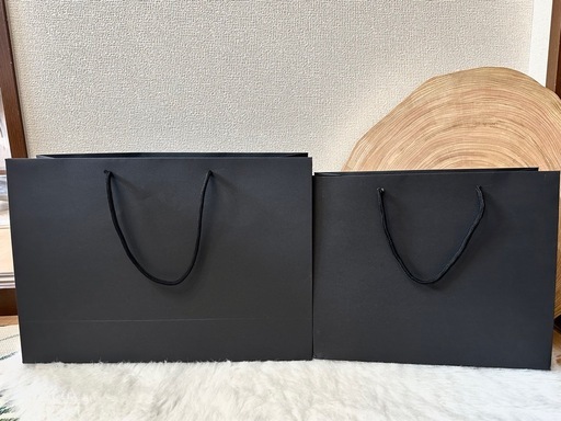 ☆新品【黒紙袋 50枚セット】高級 まとめ売り 引き出物袋 ギフトバッグ