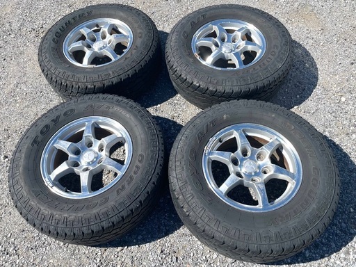 三菱 パジェロ 純正 265/70R16 7J＋10 ホイール　タイヤ　 4本 三菱パジェロ 純正 16インチ タイヤ ホイール 265/70R1616×7J＋466穴