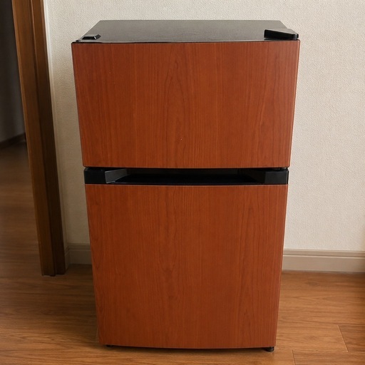 【2020年製】オーヤマ 2ドア冷凍冷蔵庫 87L PRC-B092D-M 木目調 動作良好