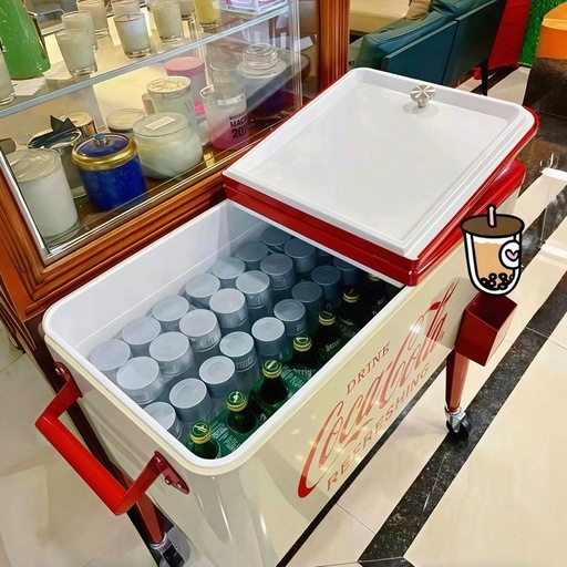 コカ・コーラ クーラーボックス 75L キャスター付き レトロ 美品 (チン