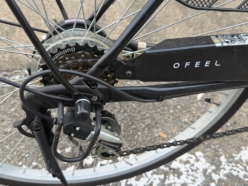 26インチ シティサイクル【葛飾区水元引き取り希望】 前後バスケット 【26インチ】OFEEL シティサイクル 6段変速 ブラック