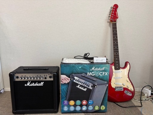 Marshallアンプ付 SELDER エレキギター初心者セット スタンド・チューナー付 音出し確認済み