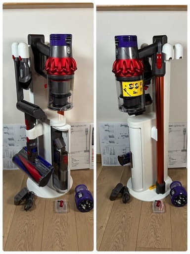 ダイソン⑦V10SV12 ２タイプヘッドから選択　美品フロアドッグ収納　純正美品パイプ　補強型トリガー装着　純正交換用フィルター付