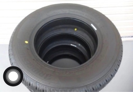 ⑭軽トラ・箱バン用145/80R12新品タイヤ4本とバルブ付き