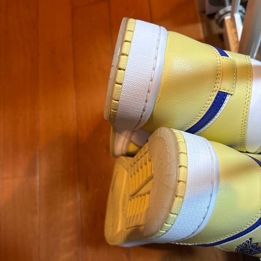 美品　NIKE ジョーダン1 ミッド　レモンウォッシュ　ライトイエロー　ウィメンズ　26cm ナイキ