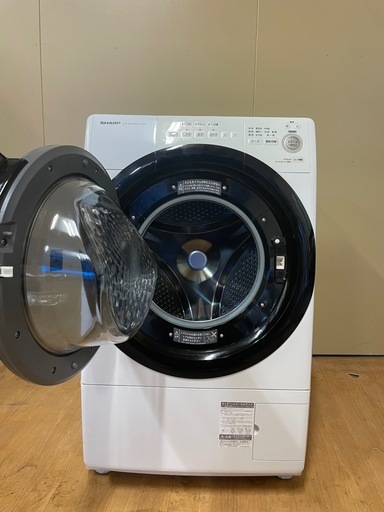 SHARP　シャープ　ES-S7D-W?? ドラム式洗濯機乾燥　コンパクト　マンション　サイズ　洗濯7kg乾燥3kg 　設置まで対応　