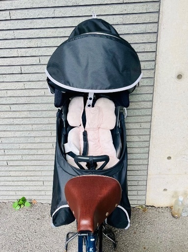 子乗せ自転車レインカバー付き（非電動）