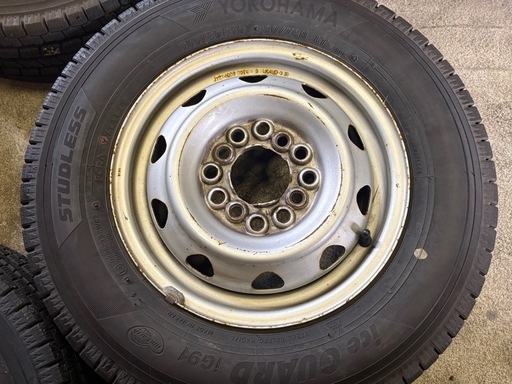 軽トラ軽バンに 冬タイヤスチールホイールセット12インチ YOKOHAMA iG91 145/80R12 80/78N LT 4本 バ