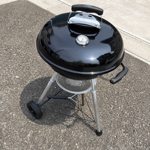 Weber ウェーバー BBQコンロ 47cm 温度計付き 蓋付き チャコールグリル キャスター付き