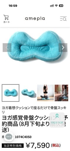 値下げ中　
新品　ヨガ感覚骨盤クッション