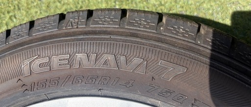 お取引中　2023年製！　8部山以上！　155 65 r14 グッドイヤー　スタッドレス　鉄ホイール　4本セット アイスナビ 7 送料無料 4本セット 155/65R14 14×4.5J +45 4穴 PCD100 
