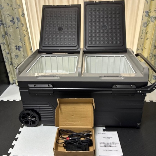 車載冷蔵庫　TX75　ポータブル冷凍冷蔵庫　大容量　2ドア　72リットル