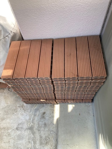 【30×30cm ベランダ用 ウッドデッキ風パネル 40枚セット】