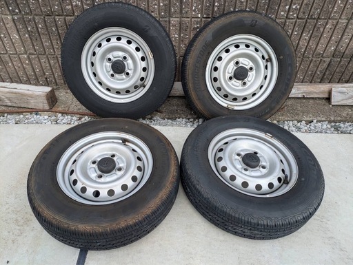 145/80R12 BS エコピア R710 4本　スチールホイール付きハイゼットトラック