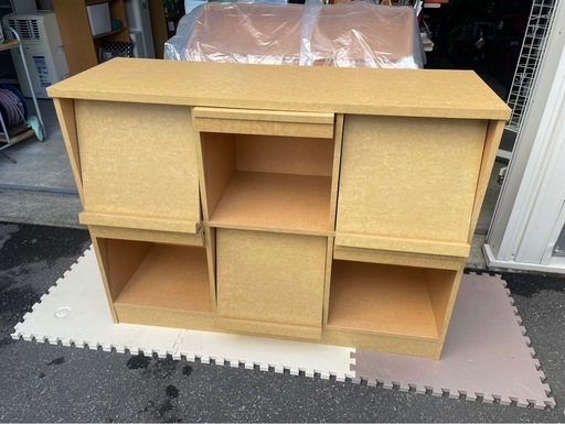 ディスプレイラック　フラップシェルフ　収納棚　シェルフ　ラック　マガジンラック　ナチュラルカラー　W1160×D390×H860　6マ