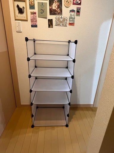 【組立て方自由】ラック　棚　シェルフ　収納　靴箱　玄関棚　クローゼット棚　　高さ105cm横幅46cm奥行き38cm