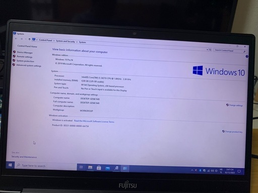 FUJITSU LIFEBOOK U772/E Core i5 SSD Windows 10 Pro ノートパソコン