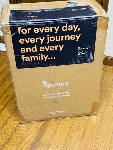 Apramo mini B16 ベビーカー ブラック 折りたたみ式 軽量