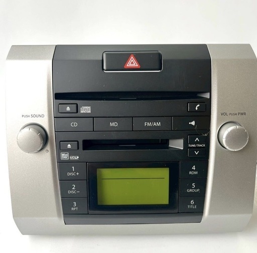 【美品】CLARION カーナビ ナビ PS-4123J-B 純正カーオーディオ CD/MDデッキ FM/AMラジオ RCAケーブル付