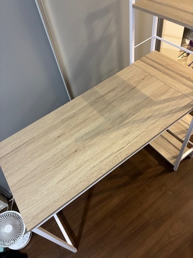 【値下げしました】配送可　美品 YAMAZEN ラック付きデスク GRD-1150 パソコンデスク 学習机 PCデスク 収納棚付き