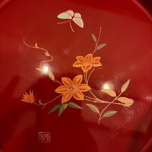 山中漆器 茶櫃 茶びつ お櫃 欅 菓子器 茶道具 蓋付 木工工芸品 【1629 美品！茶櫃　菓子器