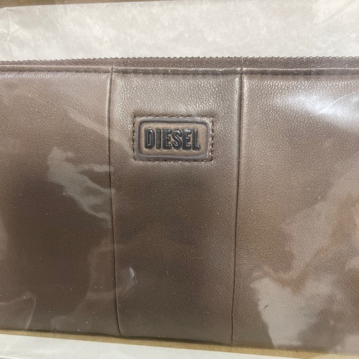 DIESEL 長財布 ラウンドファスナー ブラウン