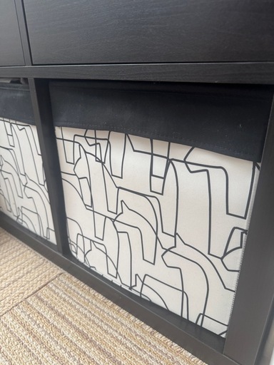 IKEA KALLAX カラックス 収納棚 扉付き ブラックブラウン