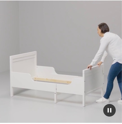 IKEA SUNDVIK 伸縮性ベッド (ゆで) 金町のベッド《キッズ用ベッド》の 
